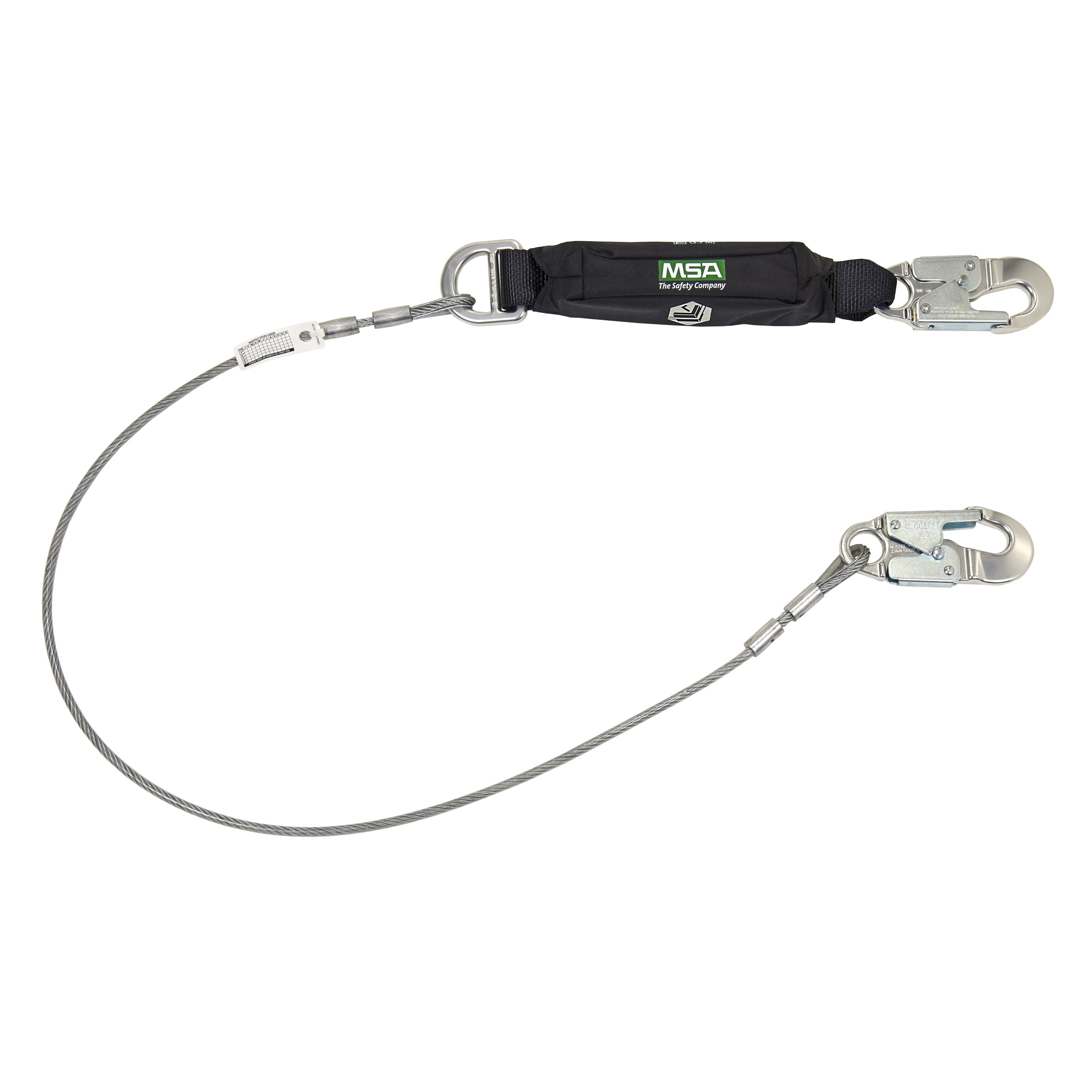 MSA Leading Edge Lanyard, Single leg, Small Aluminum Snaphook